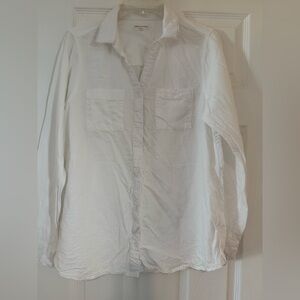 Thread & Supply White Casual Button Down Shirt